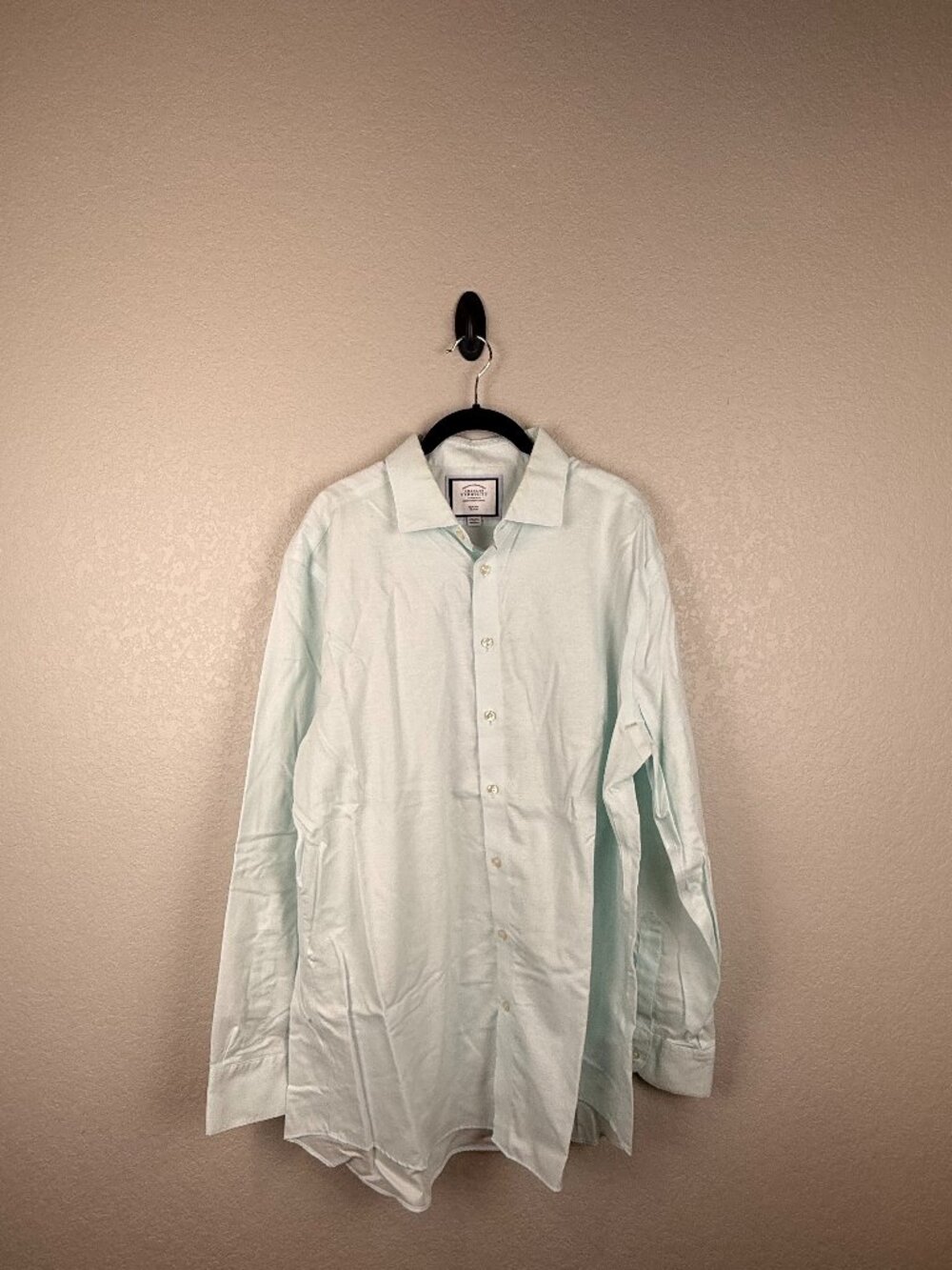 Charles Tyrwhitt Men's Mint Green Slim Fit Non-Iron Dress Shirt 17.5/36